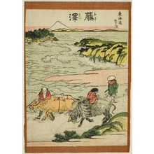 Japanischer Druck "Fujisawa, from the series Fifty-three Stations of the Tokaido (Tokaido gojusan tsugi)" von Katsushika Hokusai, 葛飾北斎 (Katsushika Hokusai)