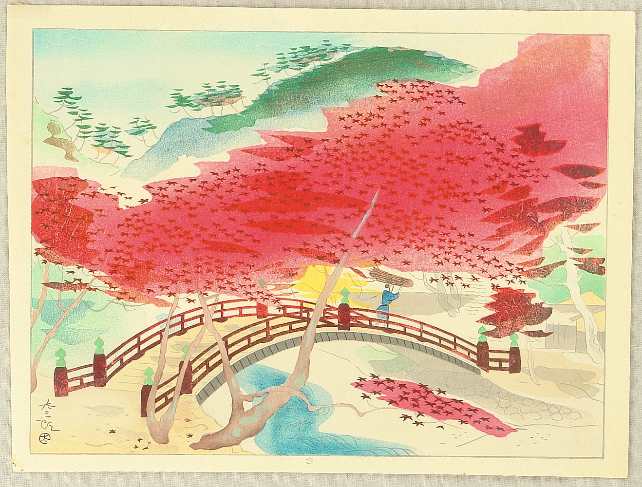 Takahashi Tasaburo: Red Maple - Artelino - Ukiyo-e Search