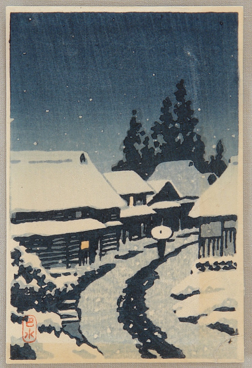 Kawase Hasui: Terajima in Snow - Artelino - Ukiyo-e Search