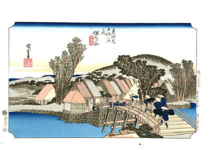 Utagawa Hiroshige: Hodogaya - Tokaido Gojusan Tsugi (Hoeido) - Artelino