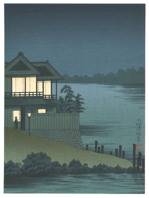 Kobayashi Kiyochika: House near a Lake - Artelino