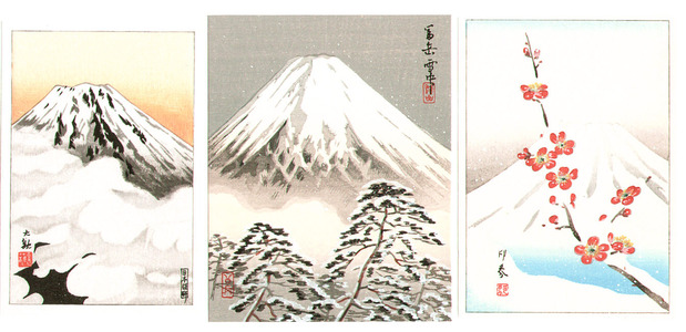 Unknown: Mt. Fuji (Three koban prints) - Artelino