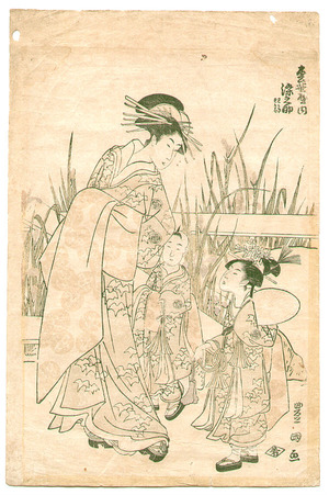 Utagawa Toyokuni I: Bijin in Iris Garden - Artelino