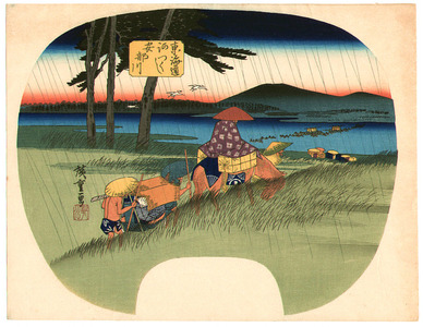 Utagawa Hiroshige: Abe River - Artelino