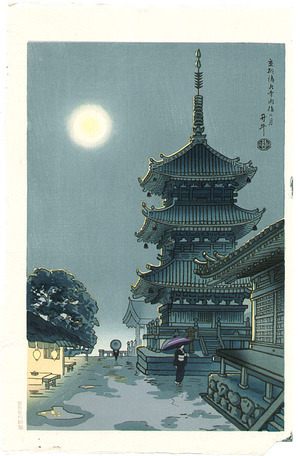 Asada Benji: Moon at Kiyomizu Temple - Artelino