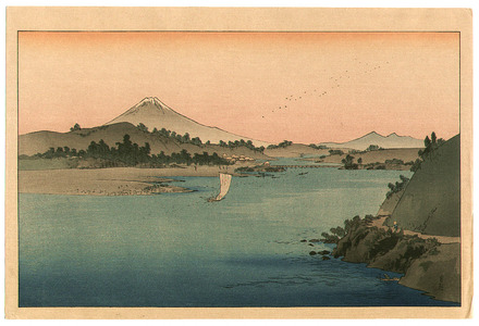 Yoshimoto Gesso: Mt.Fuji and Lake - Artelino