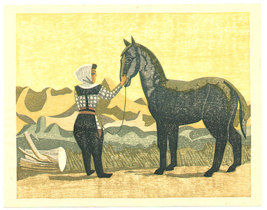 Maekawa Senpan: Girl and Horse - Girl from the Field - Artelino