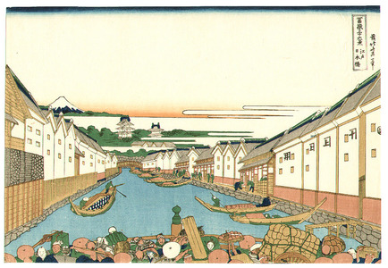 Katsushika Hokusai: Nihonbashi - Thirty-six Views of Mt.Fuji - Artelino
