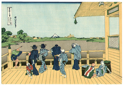 Katsushika Hokusai: Five Hundred Rakan Temple - Thirty-six Views of Mt.Fuji - Artelino