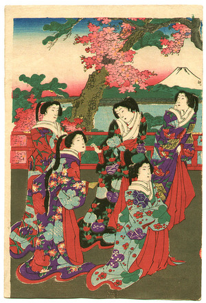 Toyohara Chikanobu: Meiji Empress in Kiyomizu Temple - Artelino