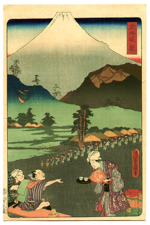 Japanese Print "Mt.Fuji - The Scenic Places of Tokaido" by Utagawa Kunisada, 歌川国貞 (Utagawa Kunisada)