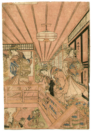 Utagawa Kunisada: Courtesans in Green House - Artelino