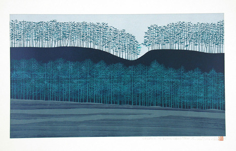 小野忠重: Stretch of Trees (blue) - Artelino