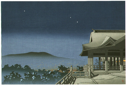 Unknown, 無款 (null)による浮世絵「Stary Night at Kiyomizu Temple」