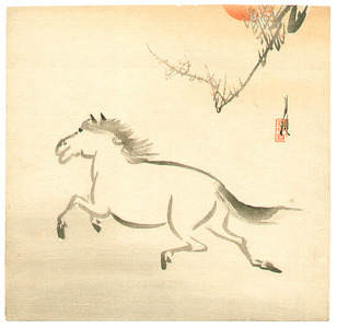 Ogata Gekko: Horse and the Red Sun - Artelino
