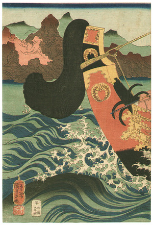 Utagawa Kuniyoshi: Battle Ship - Artelino