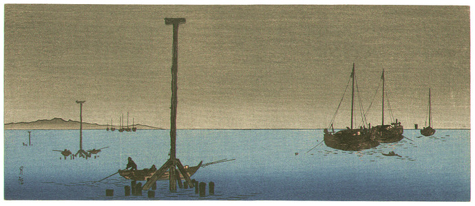 Yoshimoto Gesso: Ship in the Evening - Artelino