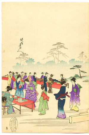Toyohara Chikanobu: Buddha Festival - Ladies of Chiyoda Palace - Artelino