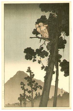 Yoshimoto Gesso: Owl in the Evening - Artelino