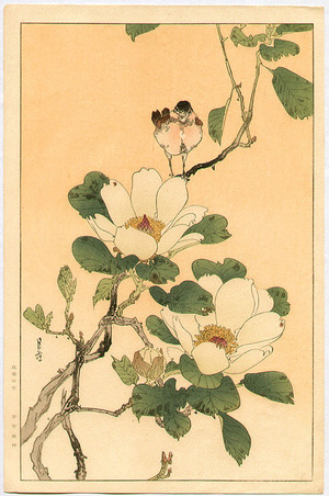 Yoshimoto Gesso: Bird and Magnolia - Artelino