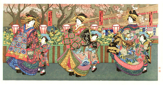 Utagawa Yoshitora: Beauty Parade - Artelino