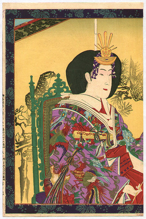 Toyohara Kunichika: Emperor and Empress Meiji - Artelino