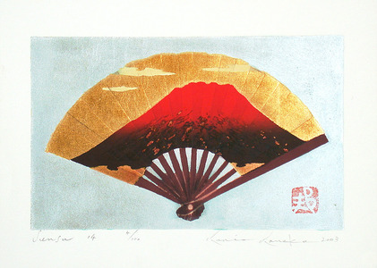 Kaneko Kunio: Red Mt.Fuji - Sensu 14 - Artelino