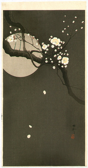小原古邨: Plum Blossoms at Night - Artelino