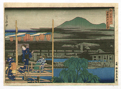 Hasegawa Sadanobu: Cooling Off at Shijo River - Famous Places of Kyoto - Artelino