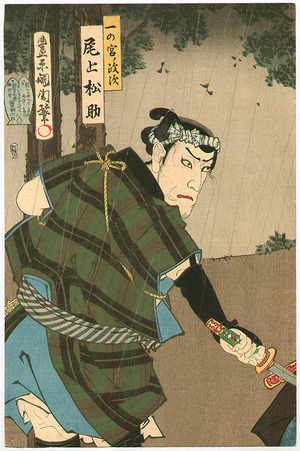 Toyohara Kunichika: Kabuki Scene - Artelino