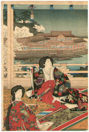 Toyohara Kunichika: Empress and Moon - Artelino