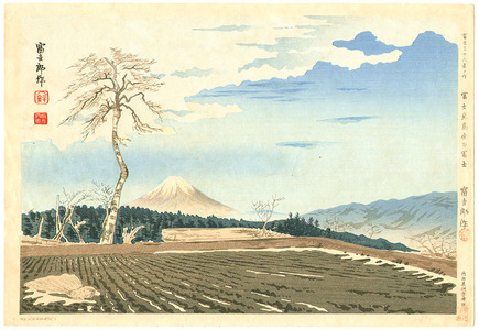 Tokuriki Tomikichiro: Mt Fuji from Fujimi Hights - Thirty-six Views of Mt. Fuji - Artelino