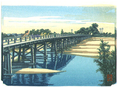 Unknown: Machiya Bridge - Kuwana Fubutsu Shi - Artelino