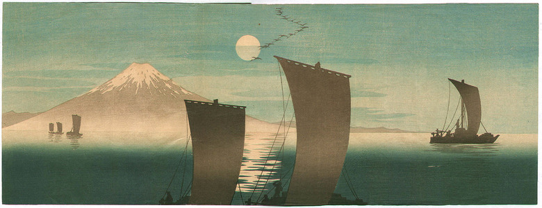 Unknown: Mt. Fuji and Sail Boats - Artelino