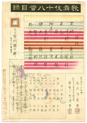 鳥居清忠: Index Page - Kabuki Juhachi Ban - Artelino