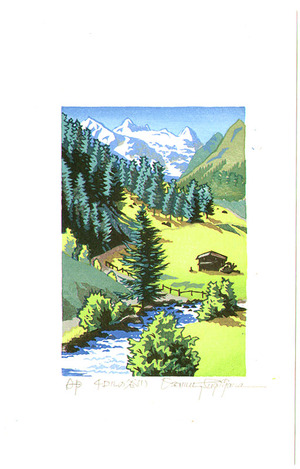 Morozumi Osamu: A Valley in Tyrol I - Austria - Artelino