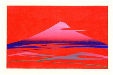 Inagaki Toshijiro: Red Mt. Fuji - Artelino
