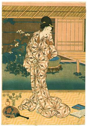 Utagawa Kunisada, 歌川国貞 (Utagawa Kunisada)による浮世絵「Beauty after Bath」