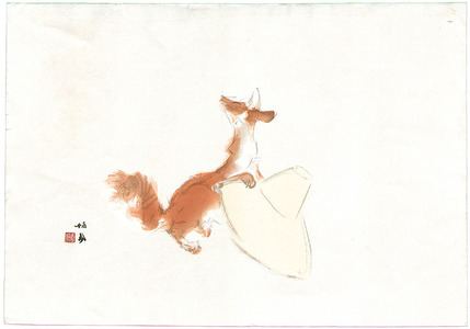 Takeuchi Seiho: Fox and Hat - Artelino
