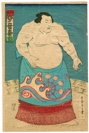 無款: Champion Sumo Wrestler Tani-no-oto - Artelino