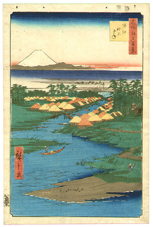 Utagawa Hiroshige: Horie and Nekozane - Meisho Edo Hyakkei - Artelino