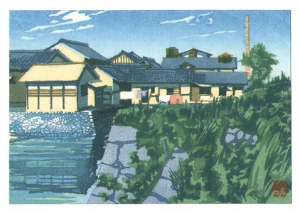 Unknown: Kuwana Fubutsu Shi - Canal of Katamachi - Artelino