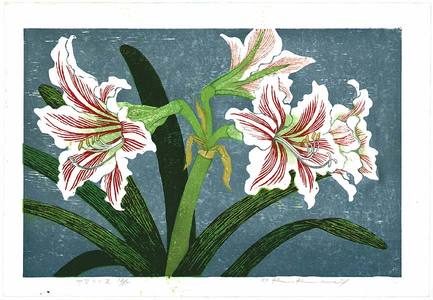 日本版画 "Amaryllis" 由 Unknown, 無款 (null) 创作