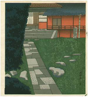 Tokuriki Tomikichiro, 徳力富吉郎 (Tokuriki Tomikichiro)による浮世絵「Tea Garden」