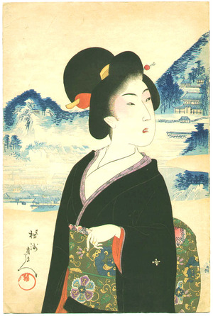 豊原周延: Sanuki - Beautiful Women in Famous Places - Artelino