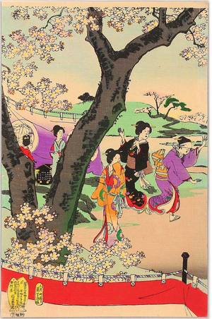 Toyohara Chikanobu: Autumn Garden - Ladies of Chiyoda Palace - Artelino