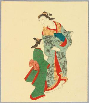 日本版画 "Beauties" 由 Unknown, 無款 (null) 创作