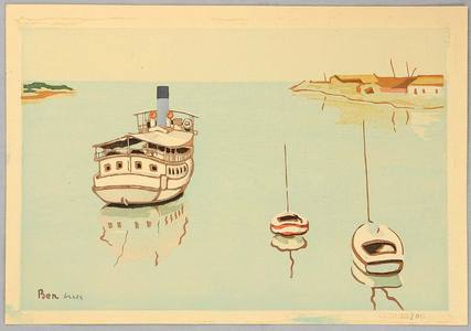 麻田辨次: Boats on a Lake - Artelino