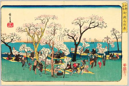 Utagawa Hiroshige: Gotenyama Park - Edo Meisho - Artelino
