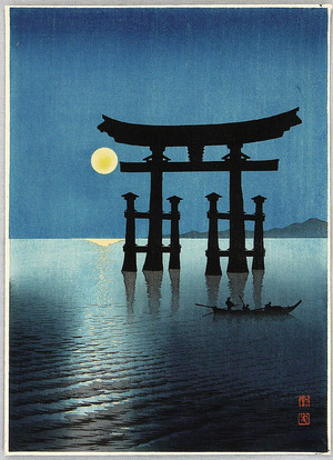 Koho: The Moon and Torii Gate - Artelino